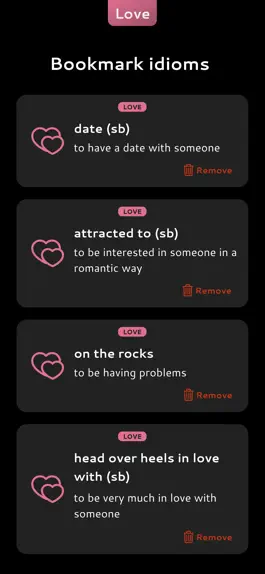 Game screenshot English Love Idioms hack