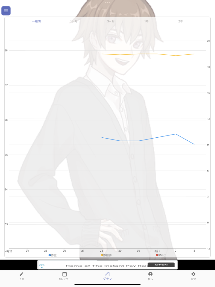 推しダイエット - 推しと一緒に体重記録