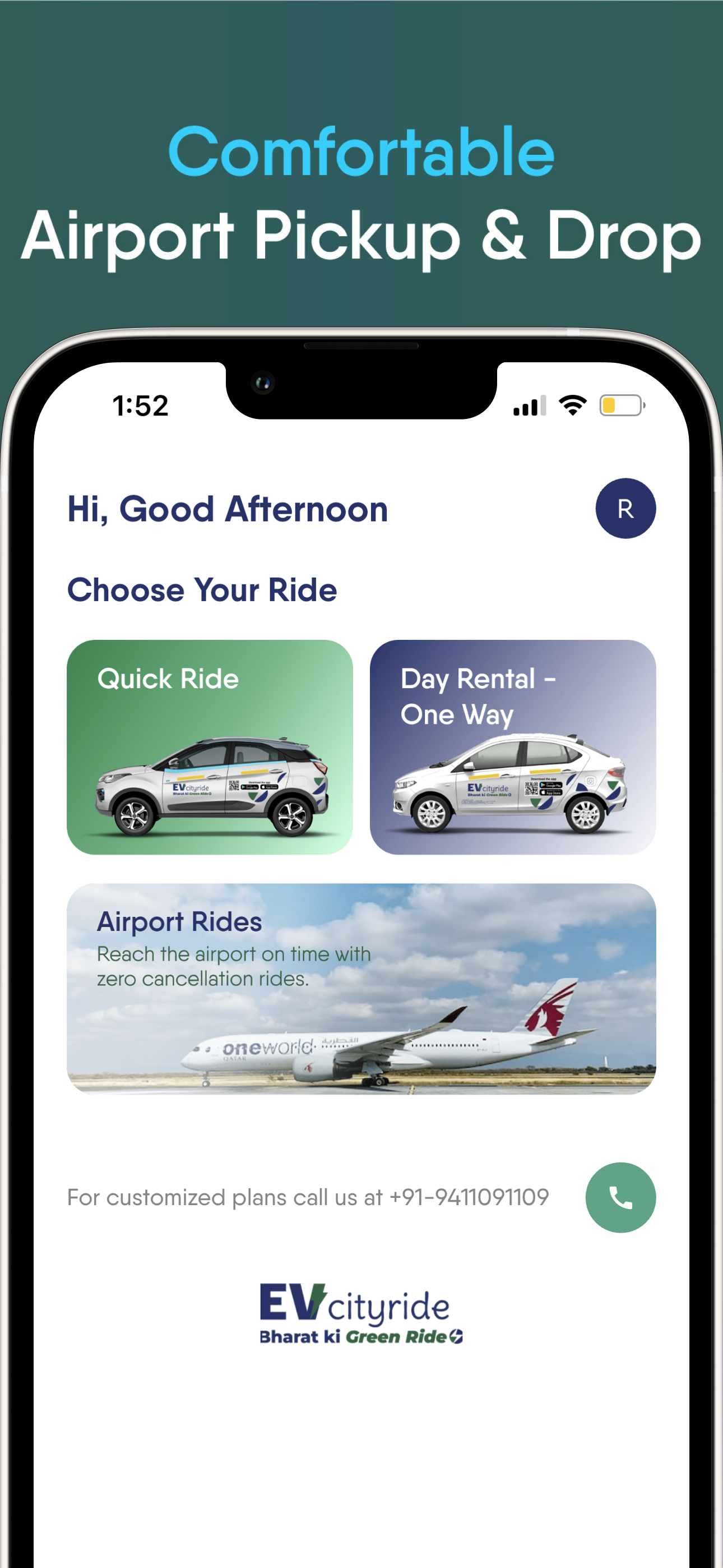 EV Cityride: Your Electric Cab