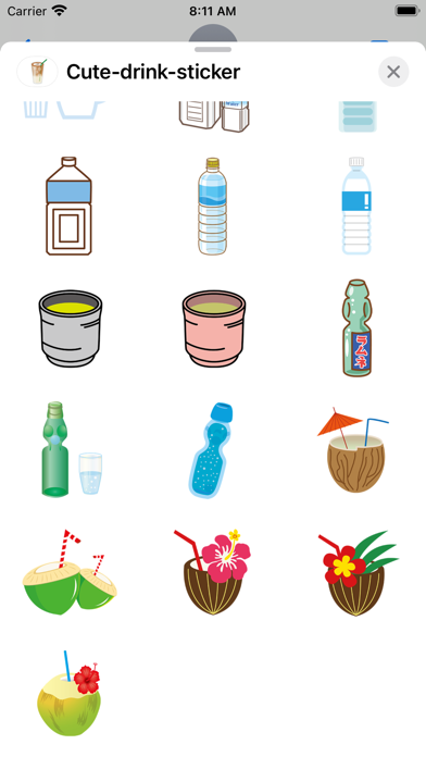 Cute drink sticker Screenshot