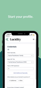 Lucidity - Healthcare Staffing screenshot #1 for iPhone