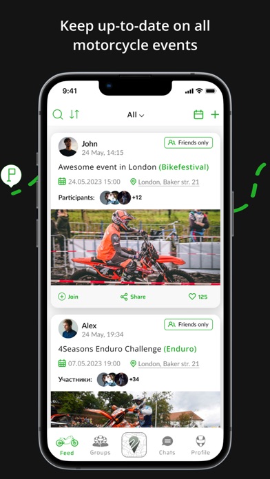 MOTOSPOT Motorcycle Social App Screenshot