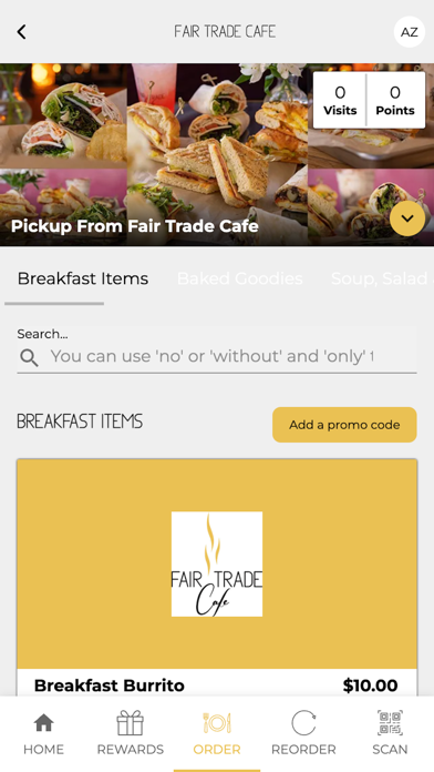 Fair Trade Cafe Screenshot