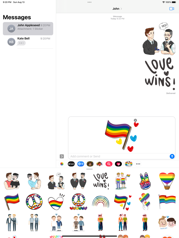 Screenshot #6 pour Between Gay Pride Stickers