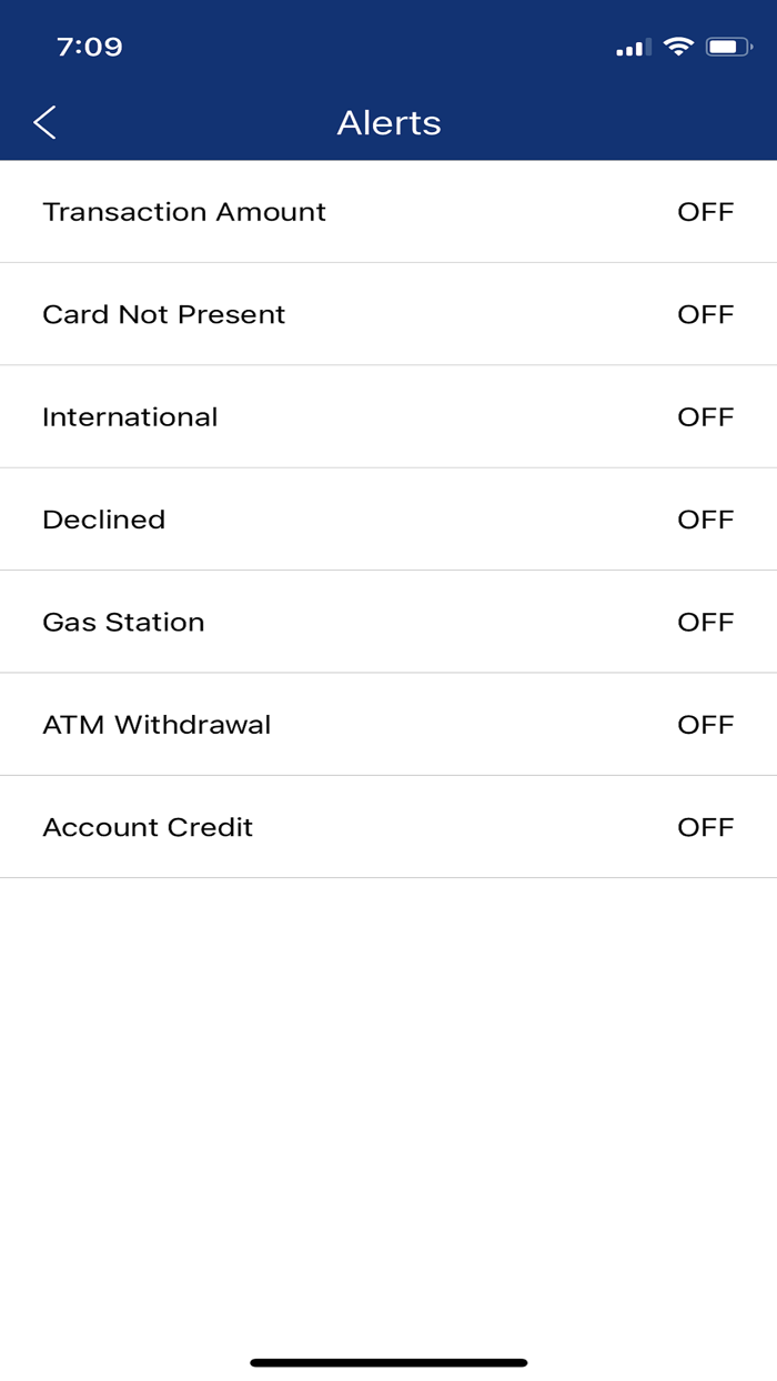 1st United Card Controls