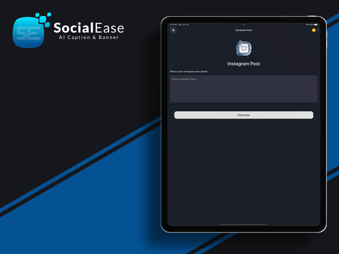 SocialEaseAI Caption  Banner