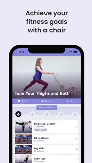 chair exercises & workouts iphone screenshot 4