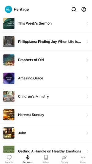 Heritage Bible Church screenshot 2