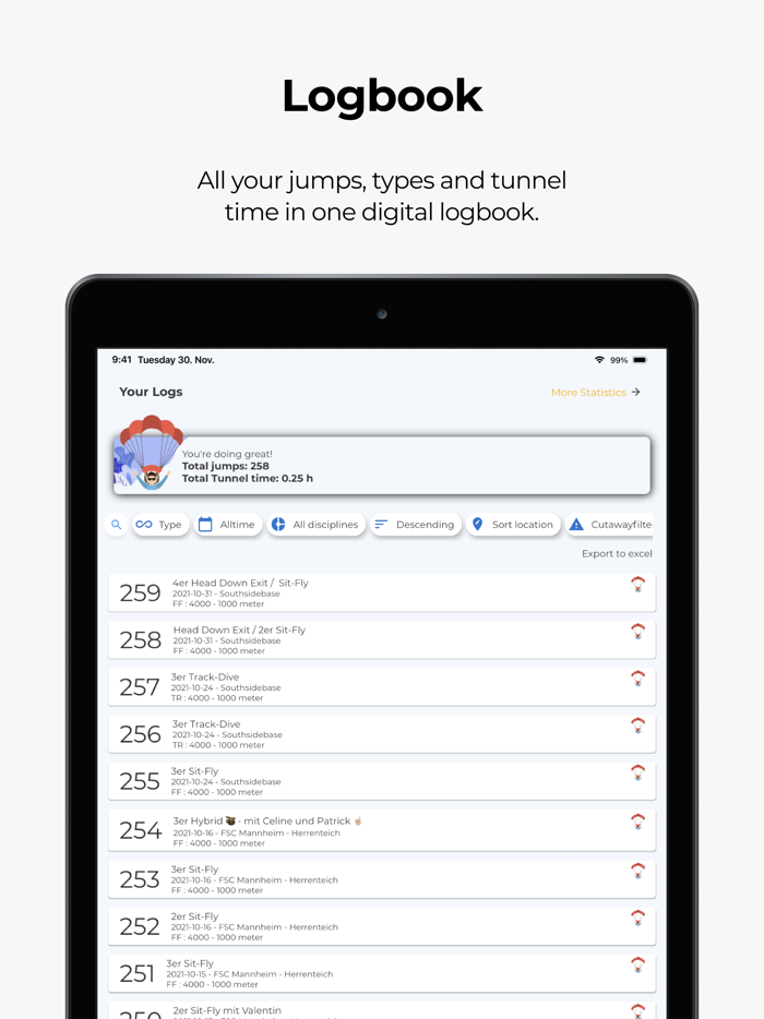 Squifly Skydive Base Tunnel