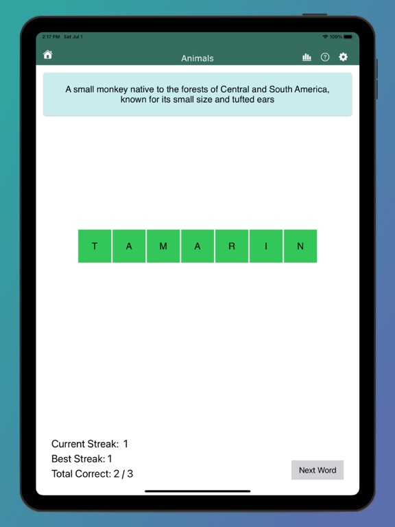 Wordee! iPad screenshot 5 - Games app
