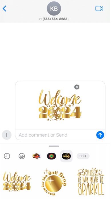Screenshot #2 pour 2024 New Year Sticker Set +