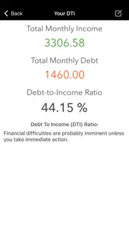 debt to income calculator iphone screenshot 3