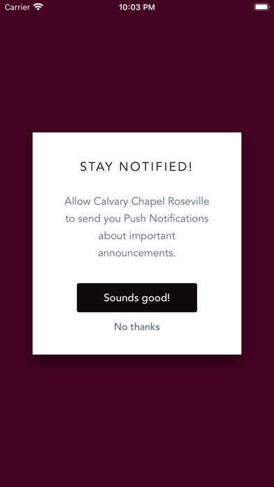 Calvary Chapel Roseville App Screenshot
