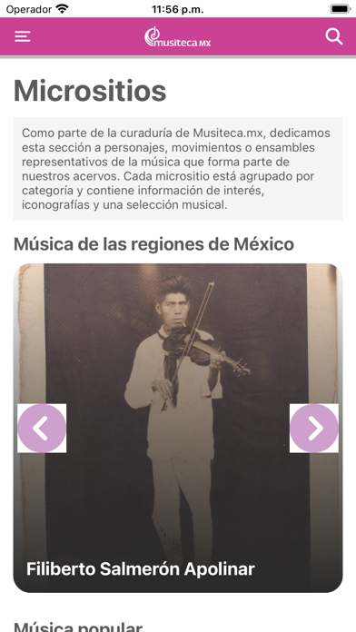 Musiteca app Screenshot