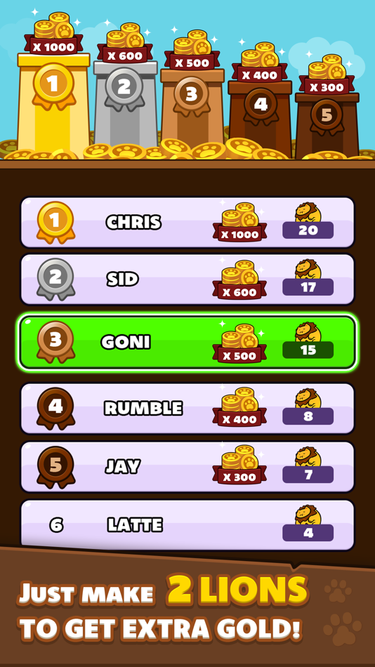 #7. Merge Lion (iOS) 由: GOMBLE GAMES PTE. LTD.