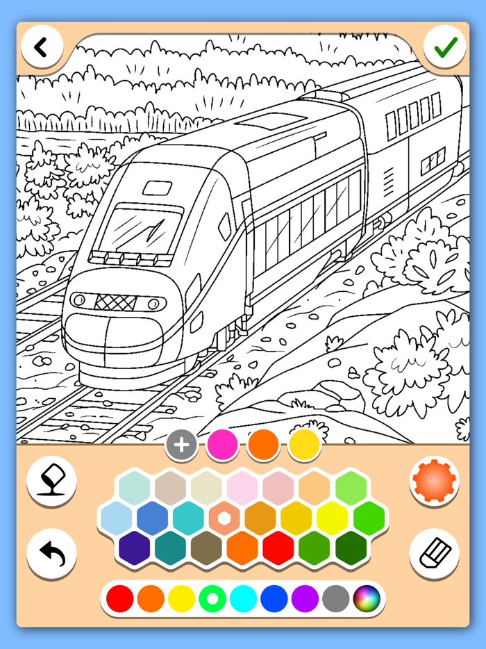 Trains coloring pages