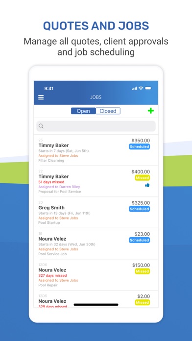 Pool Service Software Screenshot