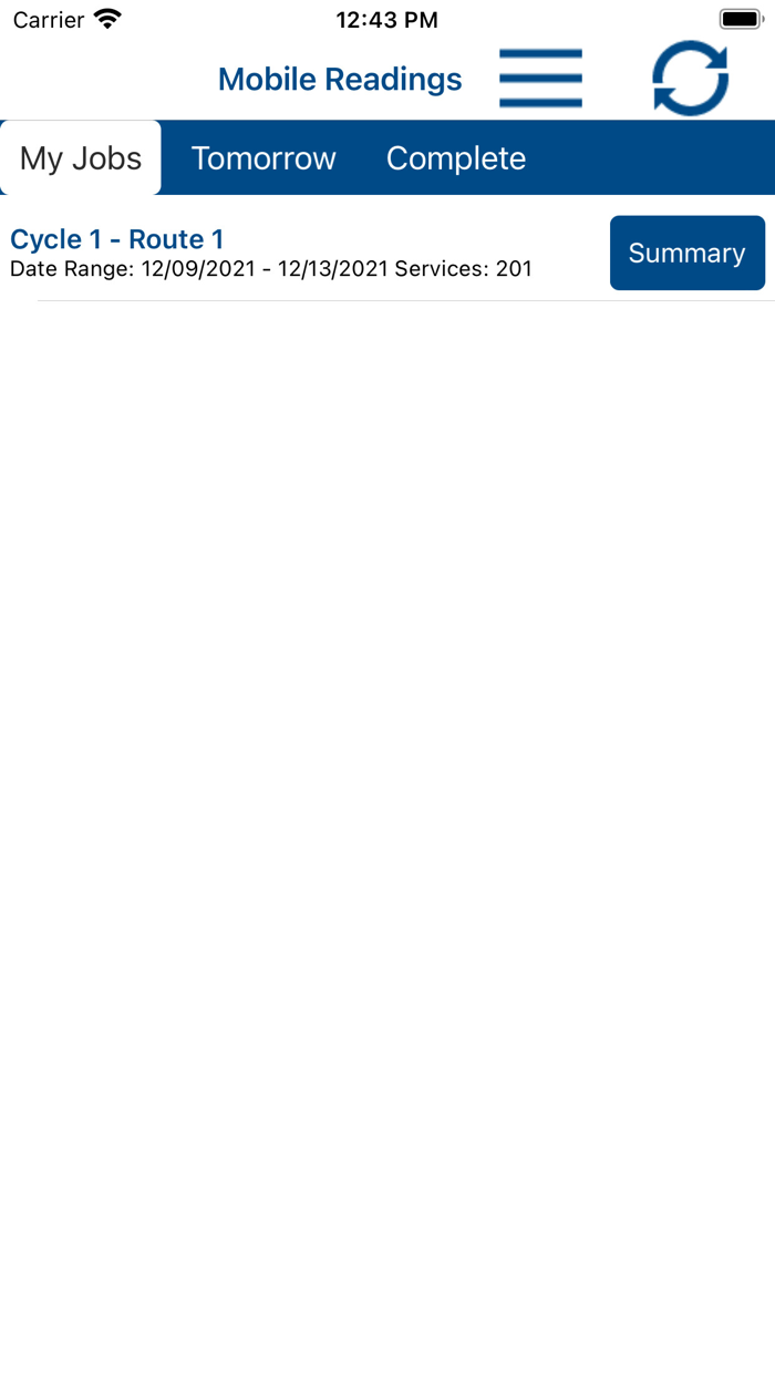 Utility Mobile Readings