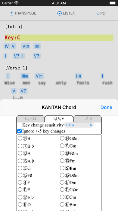 KANTAN Chord Screenshot