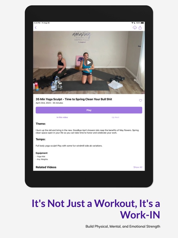 b_inspired iPad screenshot 4 - Health & Fitness app