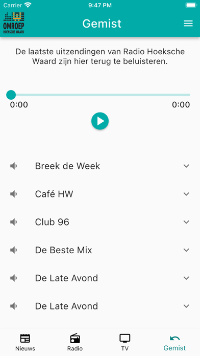 Omroep Hoeksche Waard Screenshot