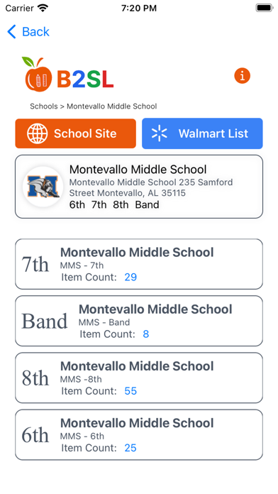 Back 2 School List Screenshot