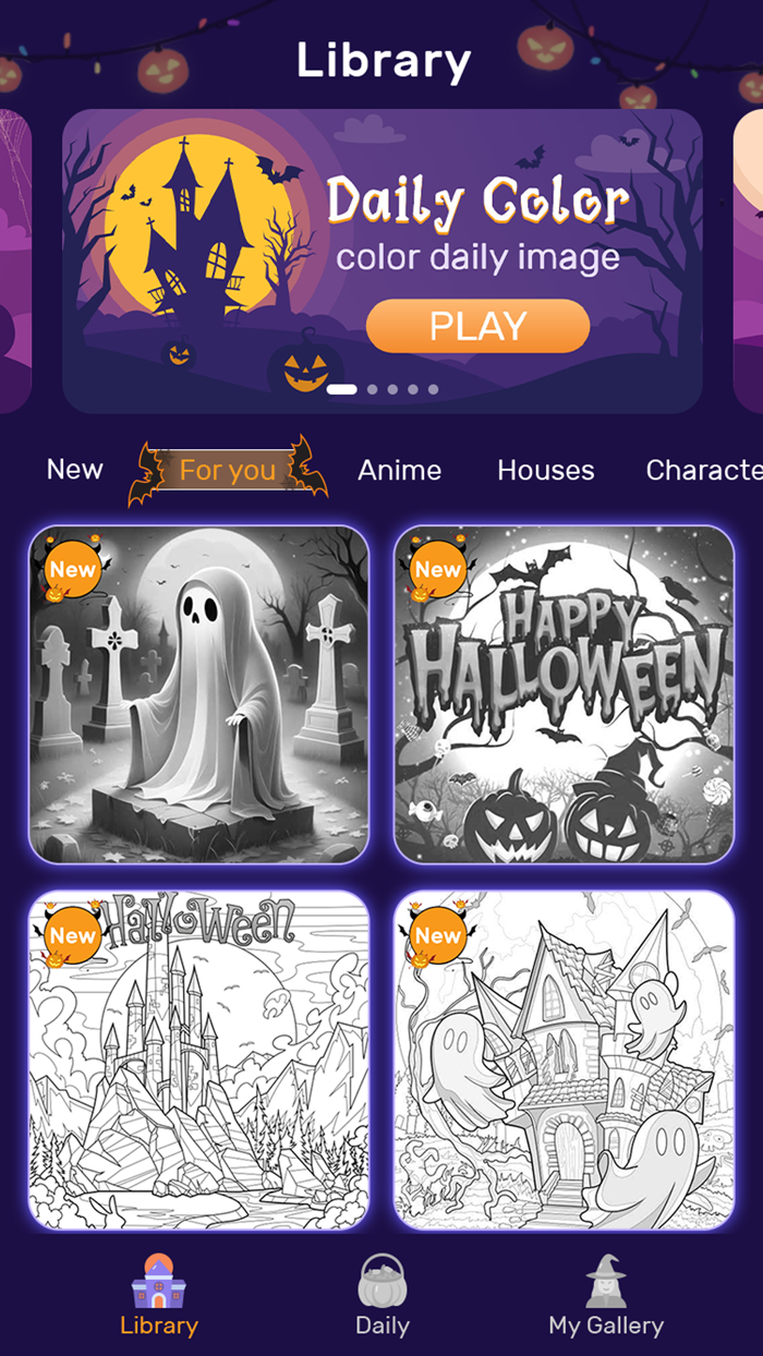 Halloween Coloring Book Games