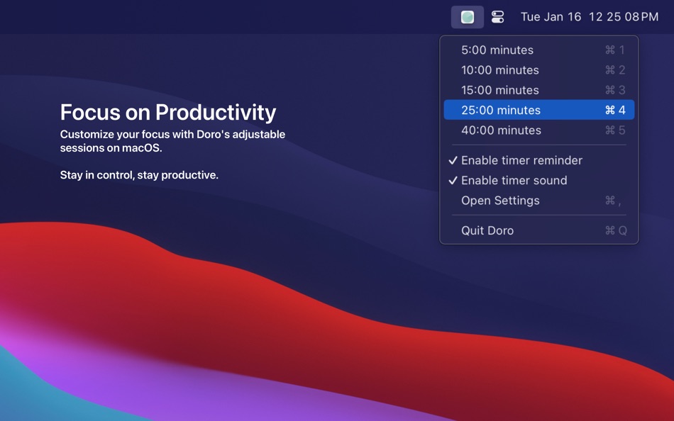 #6. Doro - Focus Timer (macOS) 由: Goodness