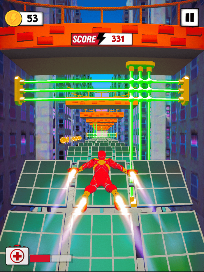 Superhero Run Robot Invasion