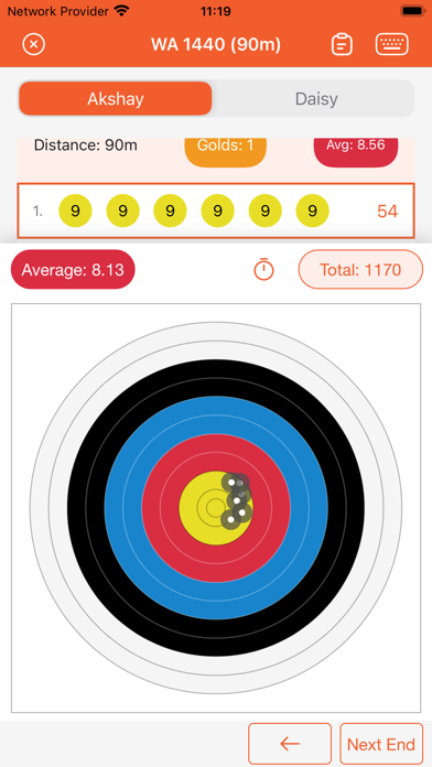 Archery Scoresheets Screenshot