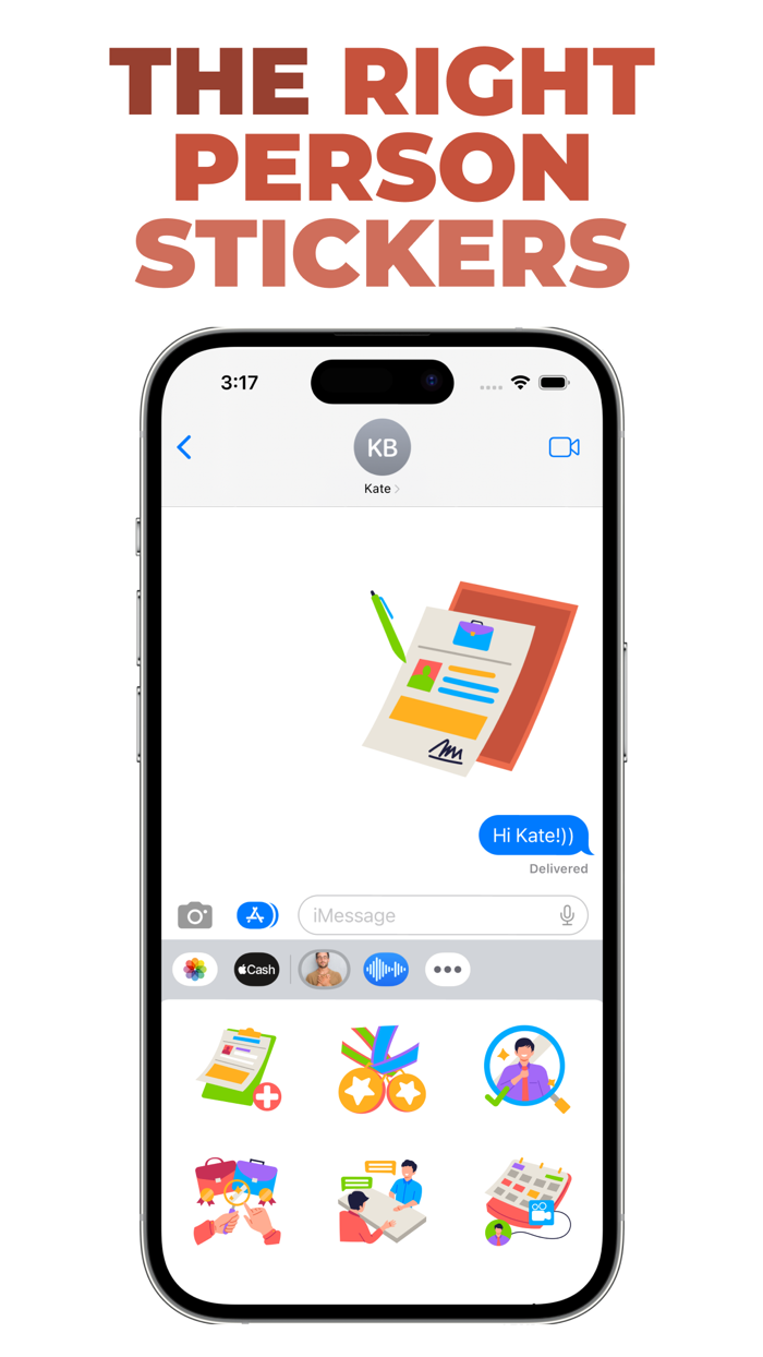 The Right Person stickers