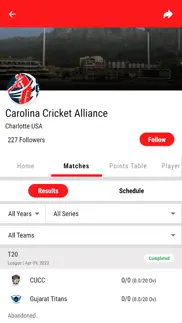 carolina cricket alliance iphone screenshot 1