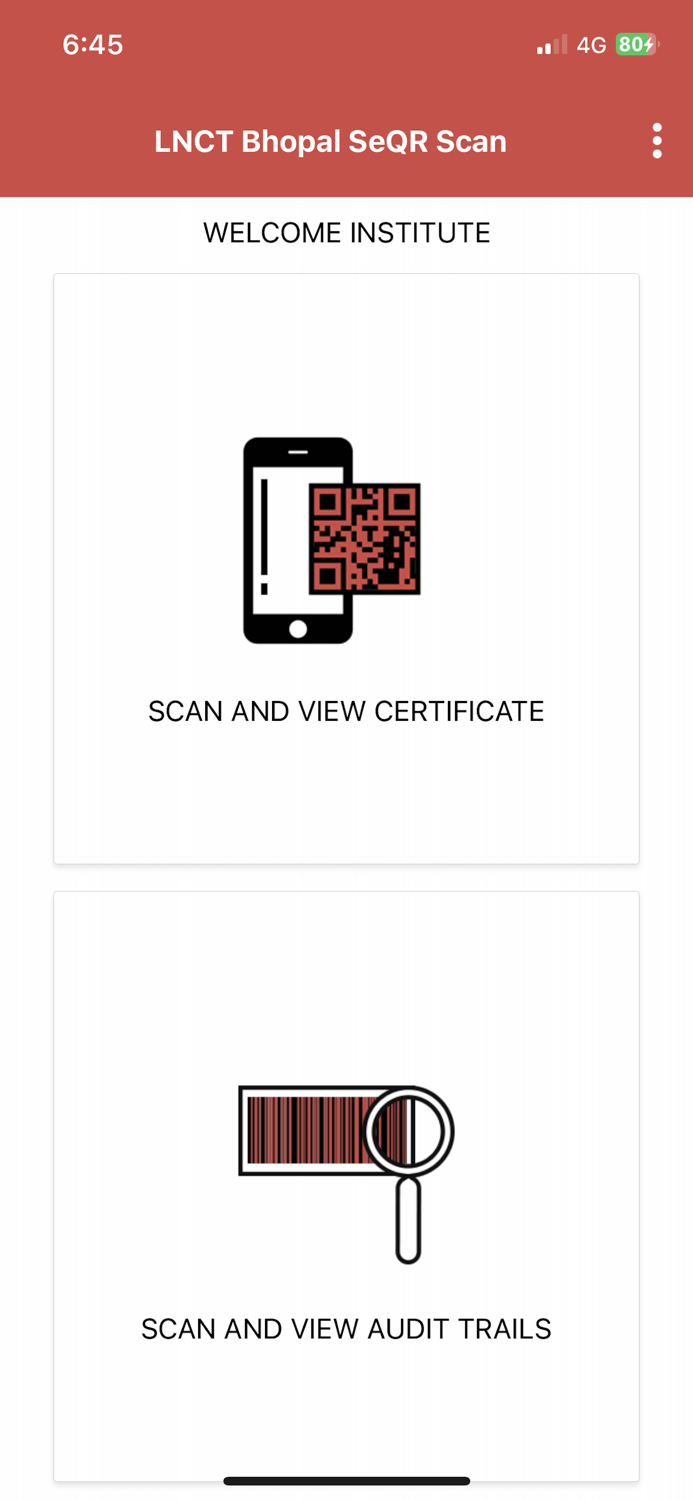 LNCT Bhopal SeQR Scan