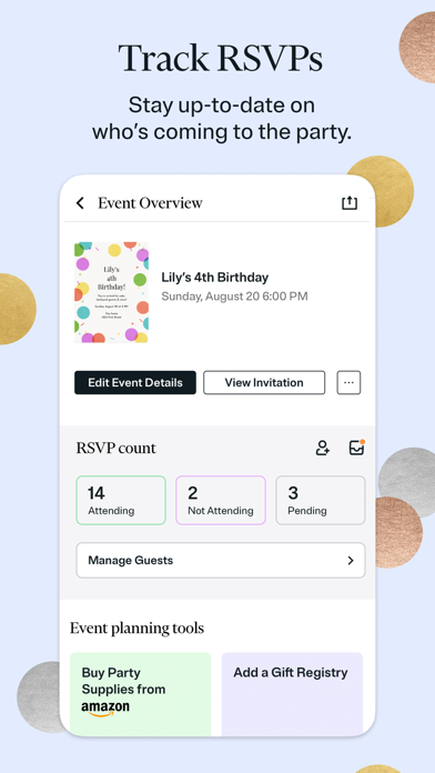 Evite: Party Invitation Maker Screenshot