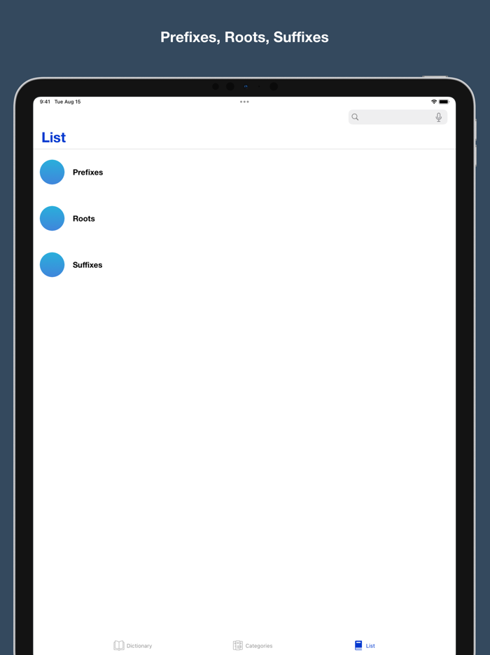 English Root Dictionary