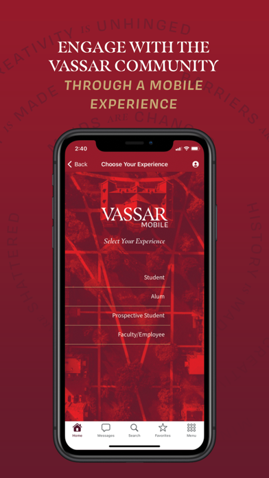 Vassar Mobile Screenshot