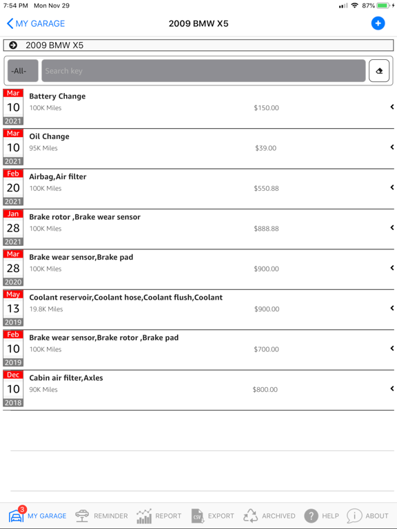 Screenshot #4 pour Vehicle Maintenance Tracker