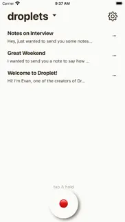 droplet: voice notes iphone screenshot 1