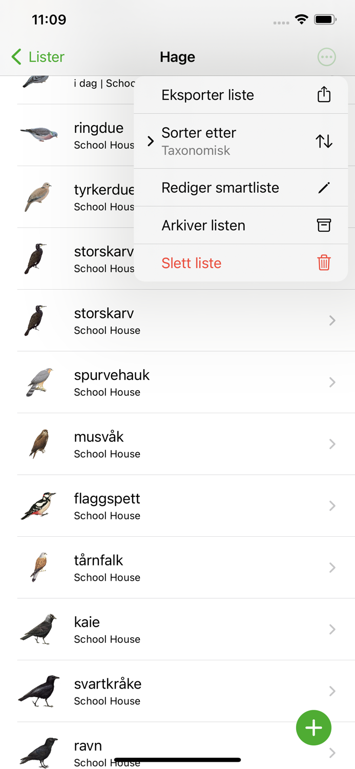 Lebensliste von NatureGuides