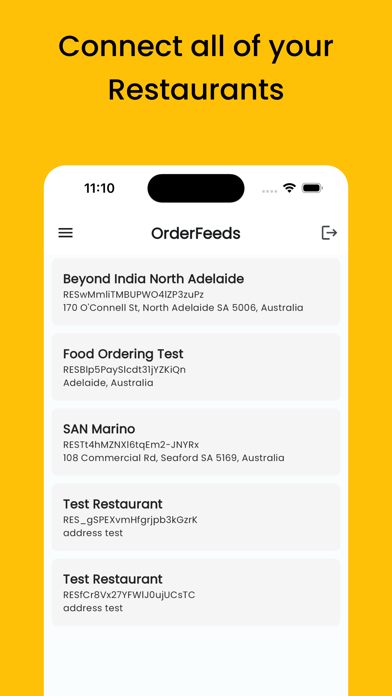 OrderFeeds Screenshot