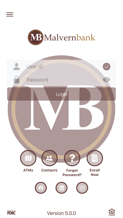 Malvern Bank Mobile Banking Screenshot