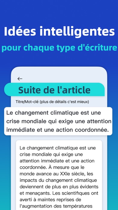 Screenshot #1 pour AI Écrivain -Rédaction d'Essay