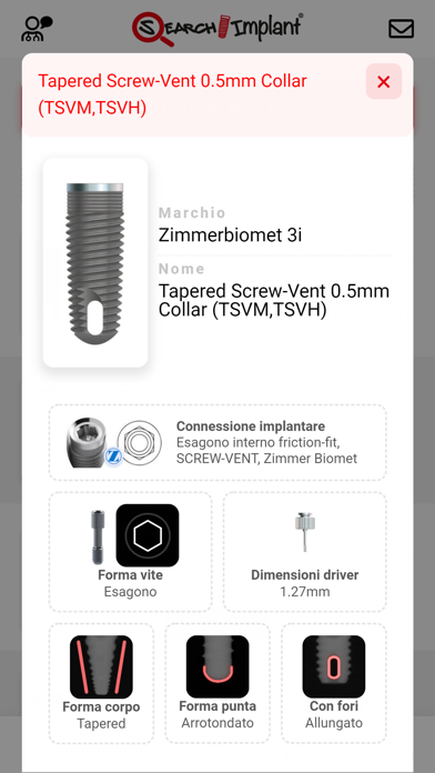 Search Implant App Screenshot
