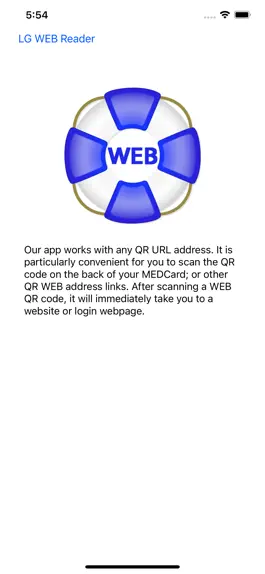 Game screenshot LG QR WEB Reader apk