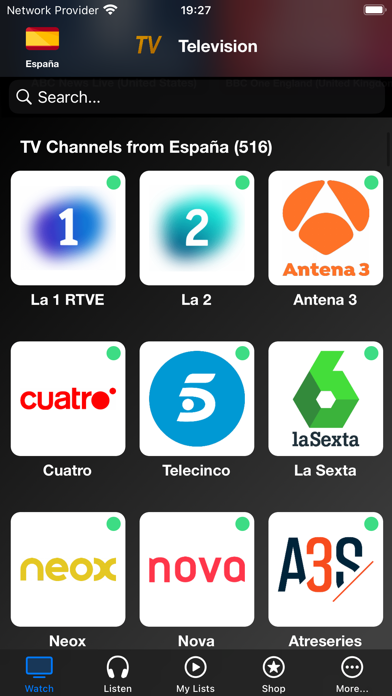 Spain and Mexico TV and Radio Screenshot