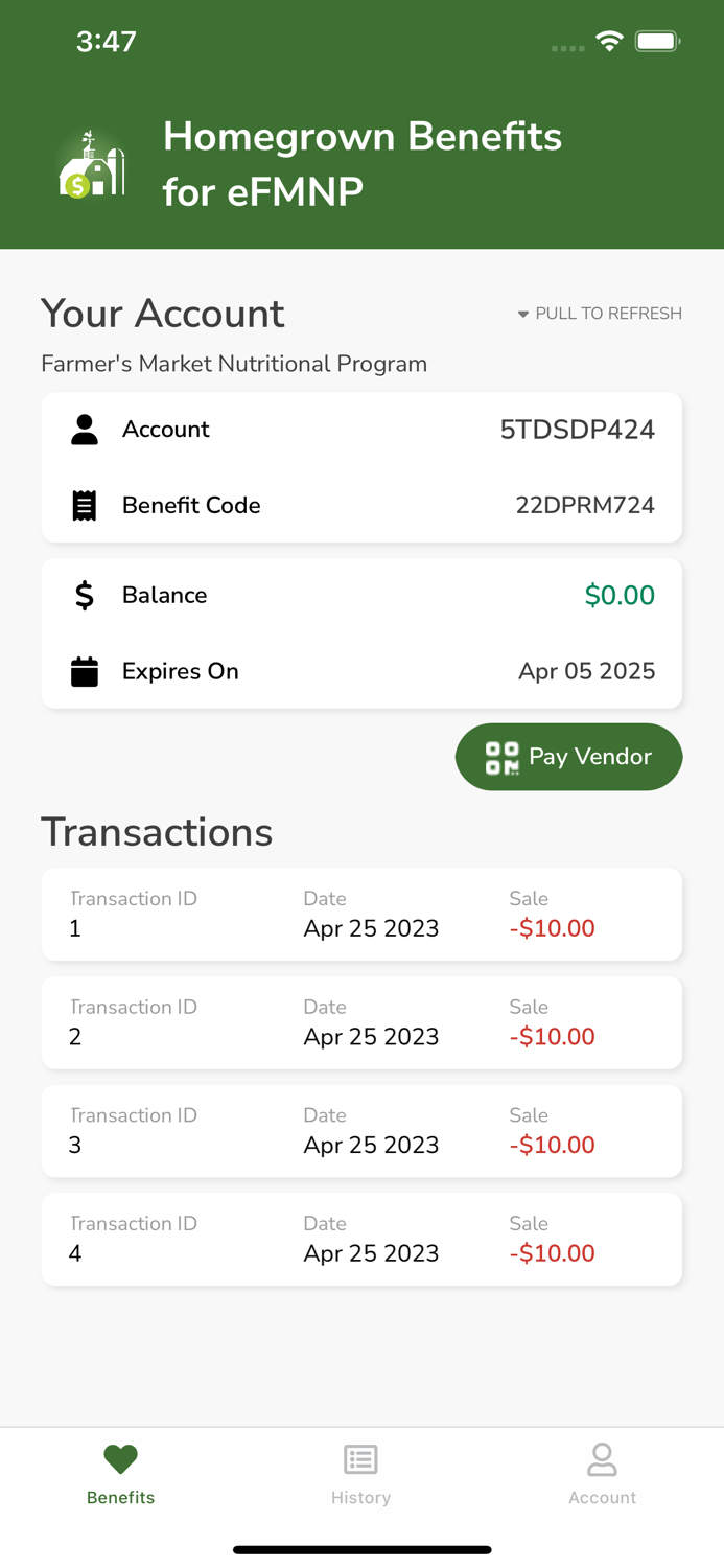 Homegrown Benefits - for eFMNP