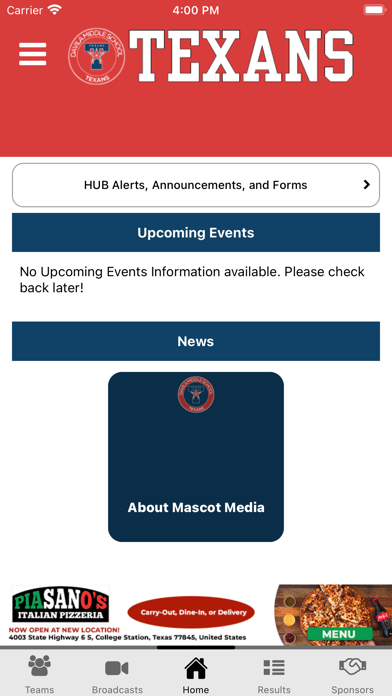 Bryan ISD Athletics Screenshot