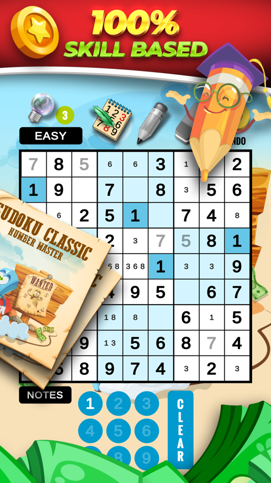 #5. Sudoku Classic & Number Master (iOS) Podle: CodeCube Brothers Partnership