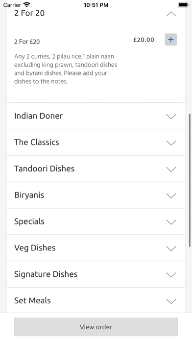 Nawaaz Indian Takeaway, Screenshot