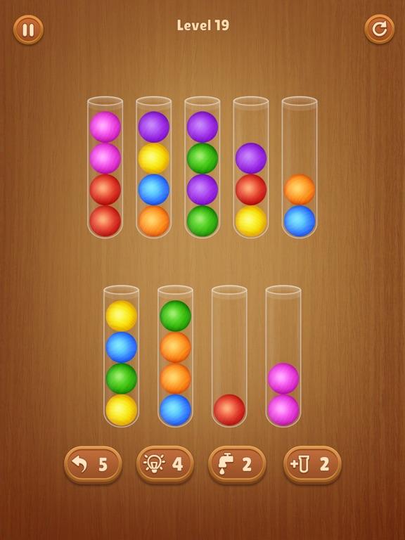 Color Ball Sort Wooden Puzzle iPad screenshot 4 - Games app